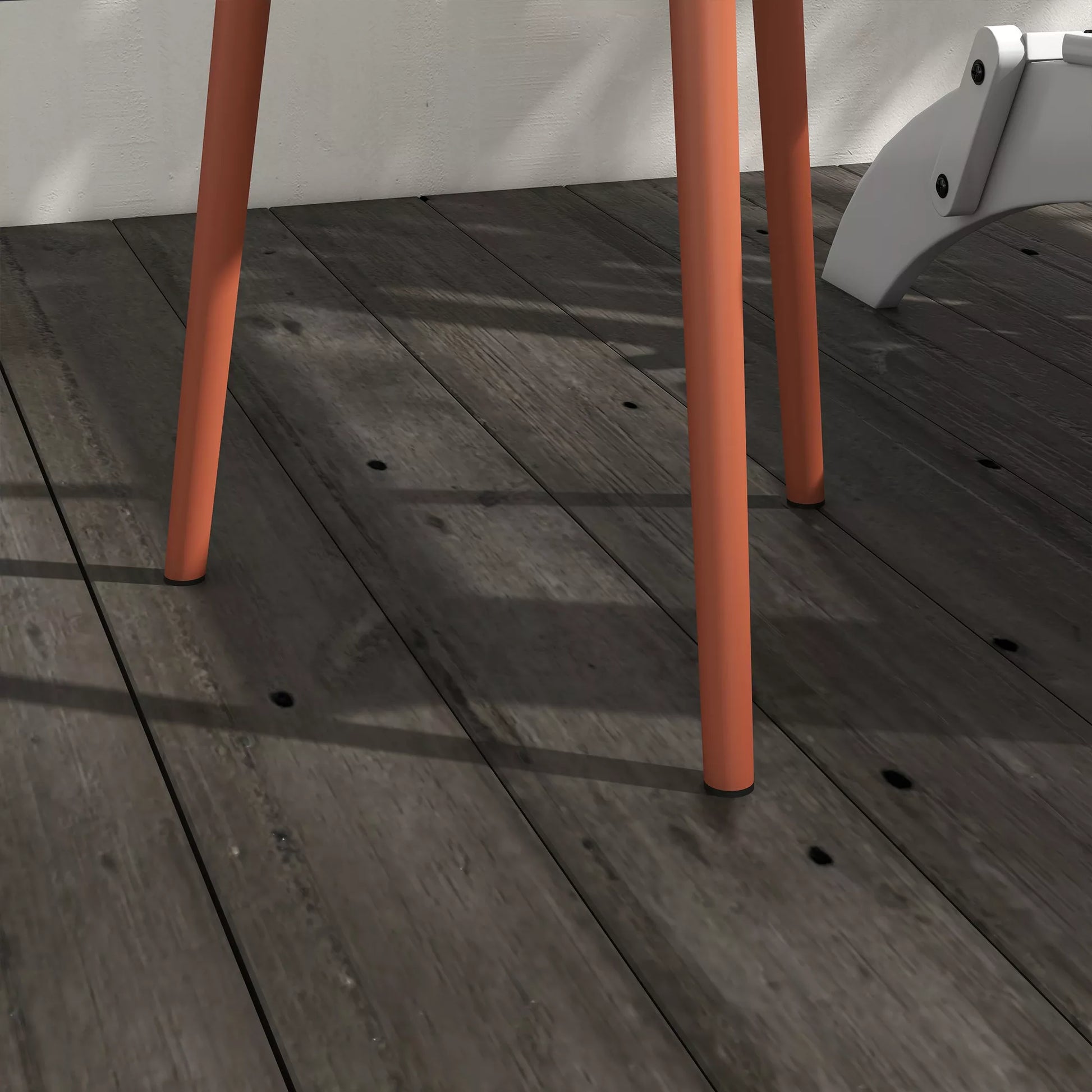 Pastalinis staliukas, svetainės staliukas, sodo staliukas, terasos staliukas sodui, balkonui, plienas, 40 x 40 x 50 cm, raudonas