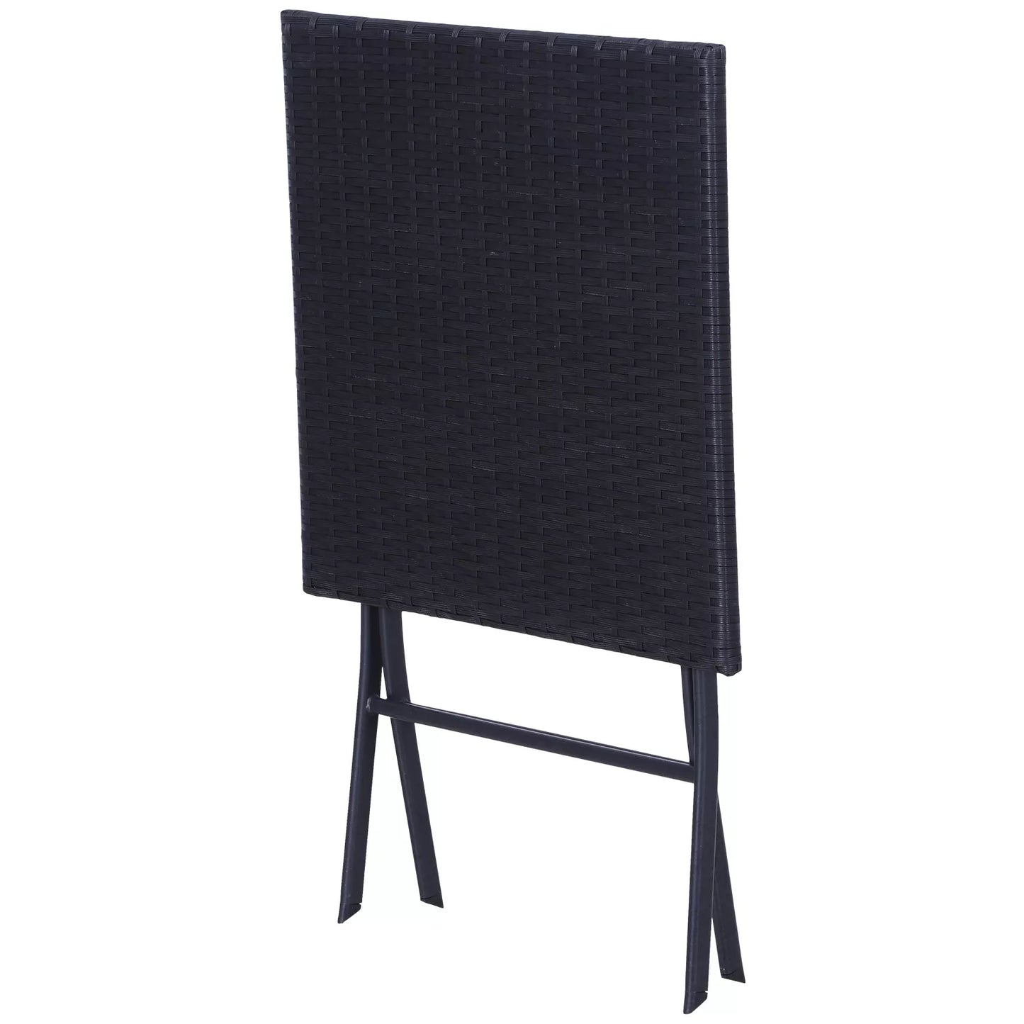 Polyrattan bistro komplektas 2 asmenims Sėdimoji grupė Rotango sodo baldų komplektas Juodas