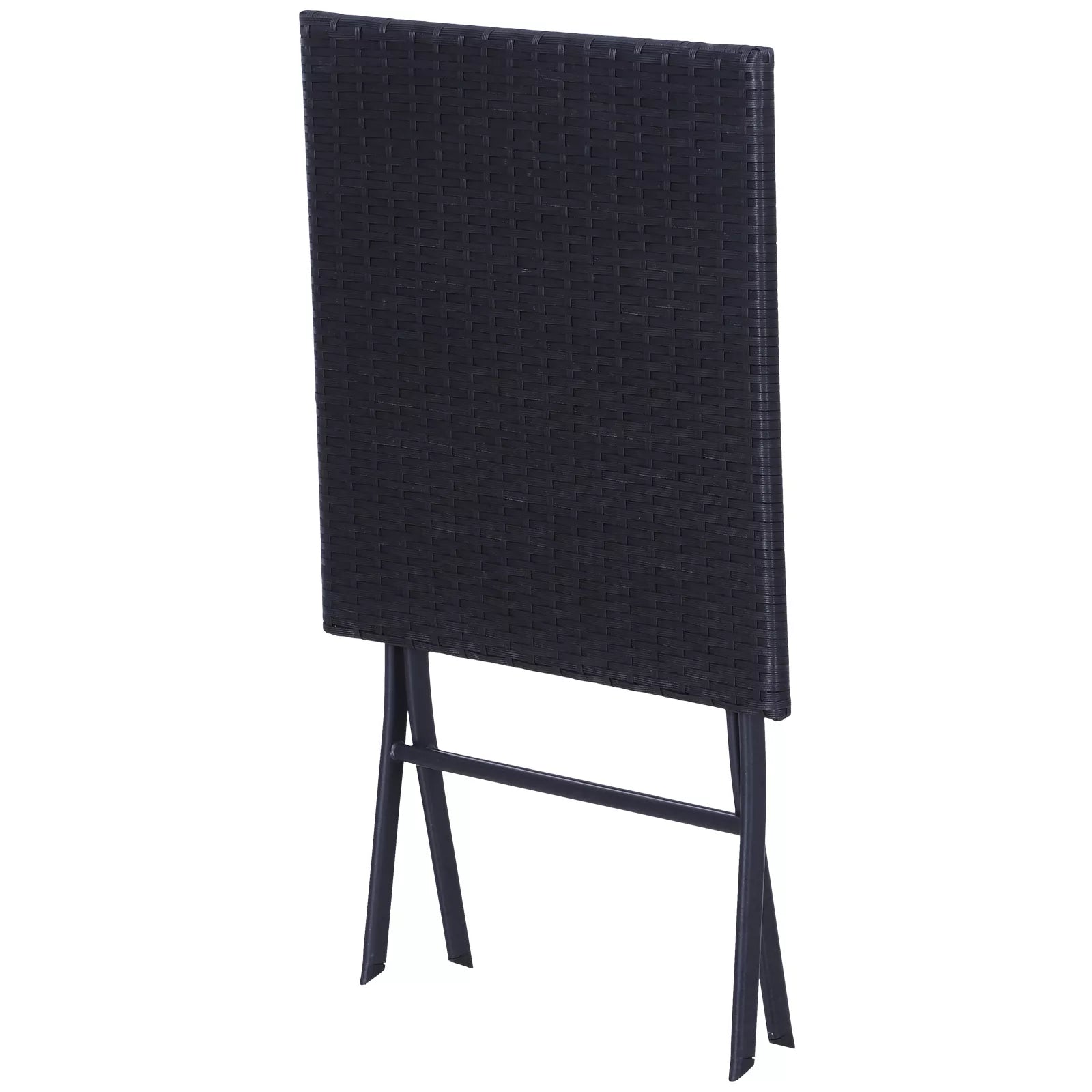 Polyrattan bistro komplektas 2 asmenims Sėdimoji grupė Rotango sodo baldų komplektas Juodas