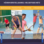 Tinklo informacinė grafika apie badmintoną, tenisą ir tinklinį