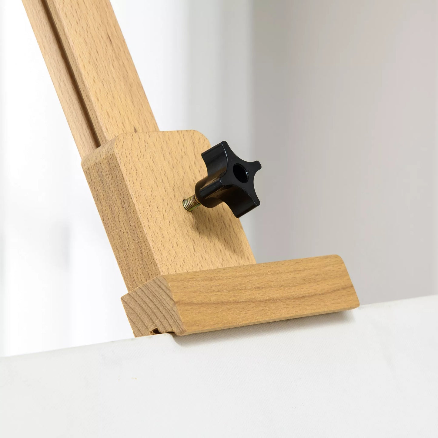 Medinis molbertas, aukščio reguliavimo, sulankstomas, pieštukų padėklas, buko mediena, 65 x 110 x 180–235 cm