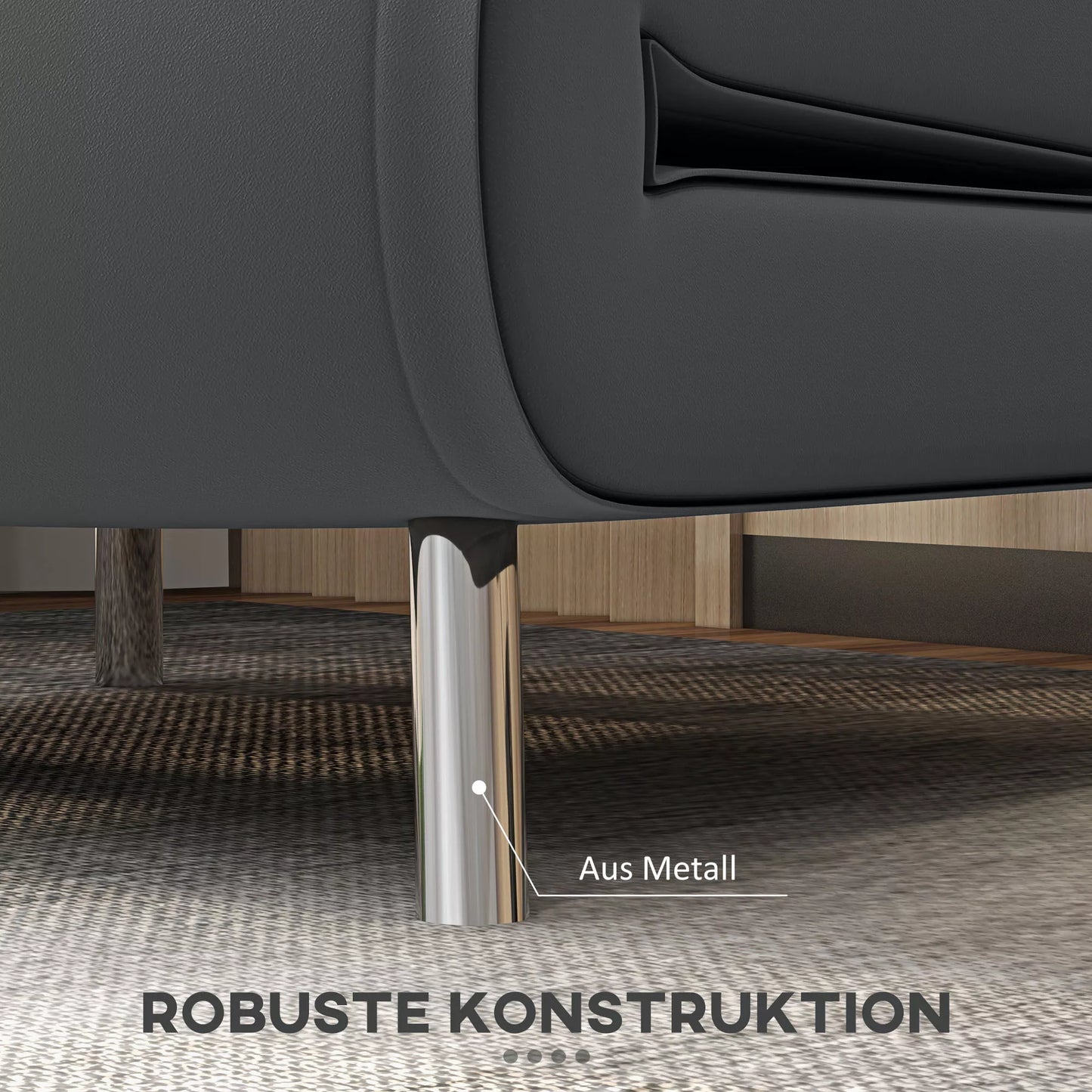 Atsiverčiamasis fotelis su gulėjimo funkcija, miegamasis fotelis, su sagų dygsniavimu, lininio audinio išvaizda, 77 cm x 88 cm x 83 cm, tamsiai pilkas