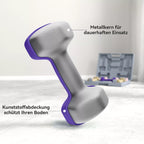 Grafika apie hantelio metalinį šerdį ir dangą