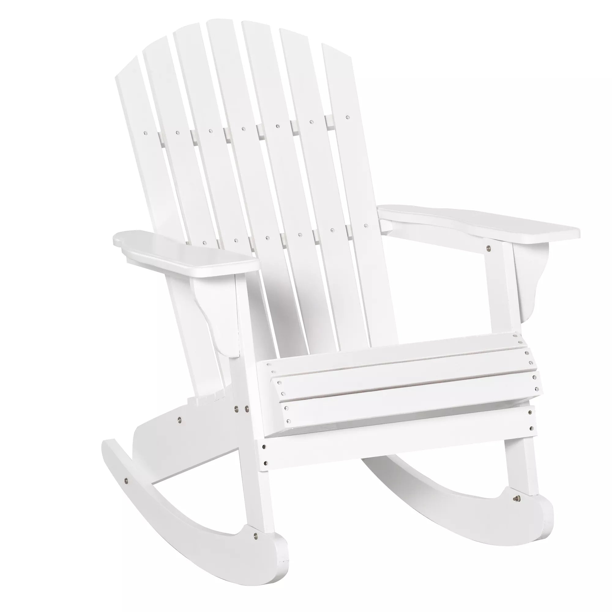 Adirondack sodo kėdė Sūpynės kėdė Sūpynės fotelis Sodo fotelis Sodo baldai Balkono kėdė Balta 77 x 94 x 97 cm