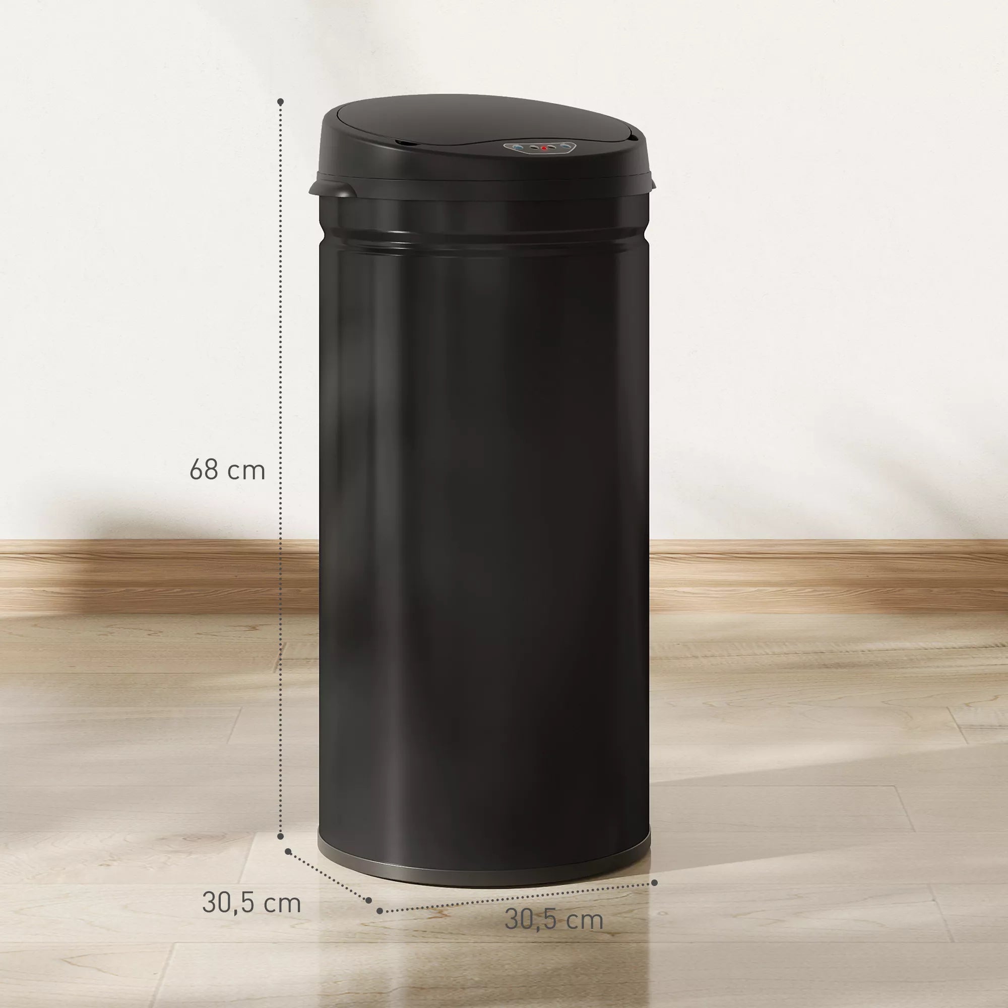 Sensorinė šiukšliadėžė 42 l, juoda