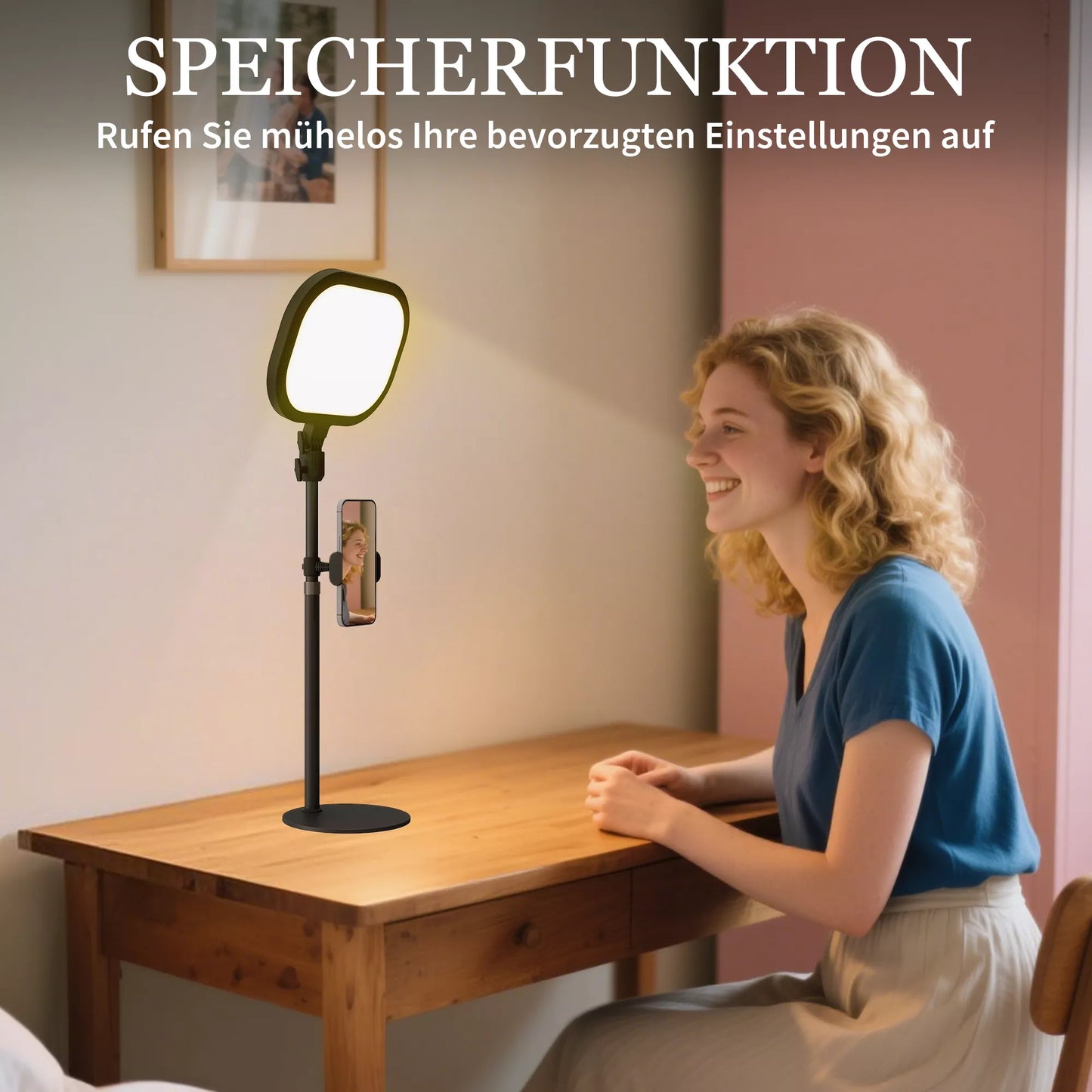 LED naktinio stalelio šviestuvas, 10 pritemdymo lygių, 5 spalvos, atminties funkcija, metalas, juoda