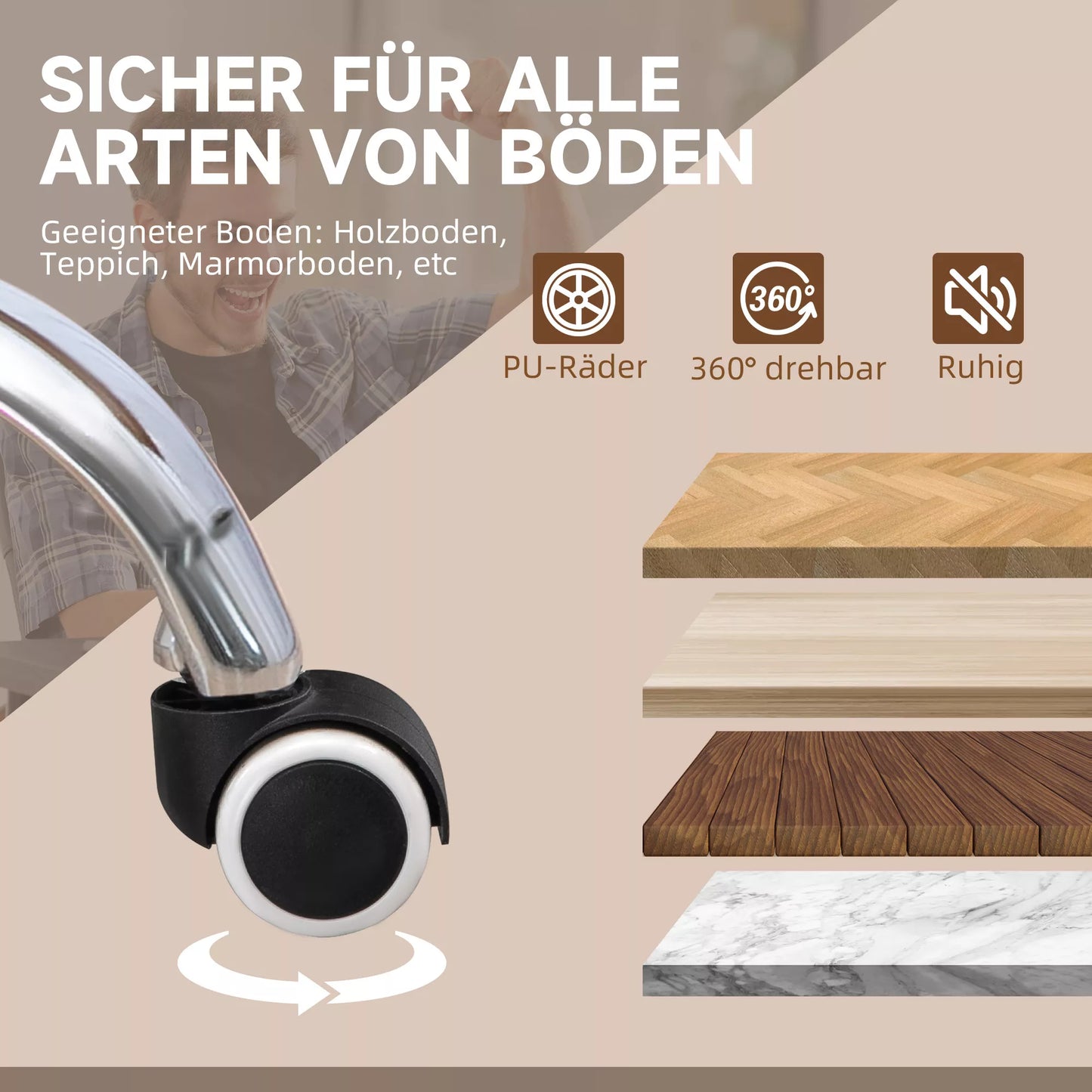 Biuro kėdė, darbo kėdė, su atrama kojoms, reguliuojamo aukščio, 145° atlošo kampas, 66 x 70 x 119 cm, juoda