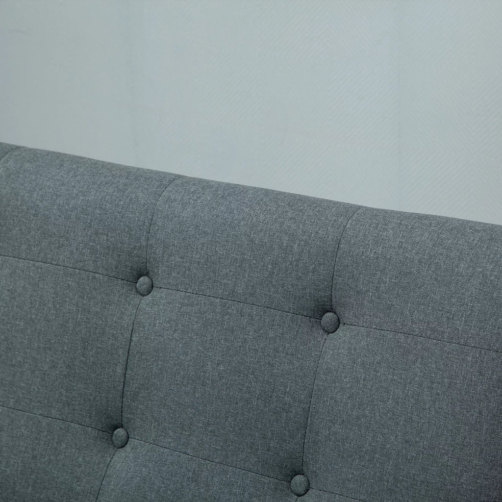 Dvivietė sofa, 115 cm, tamsiai pilka