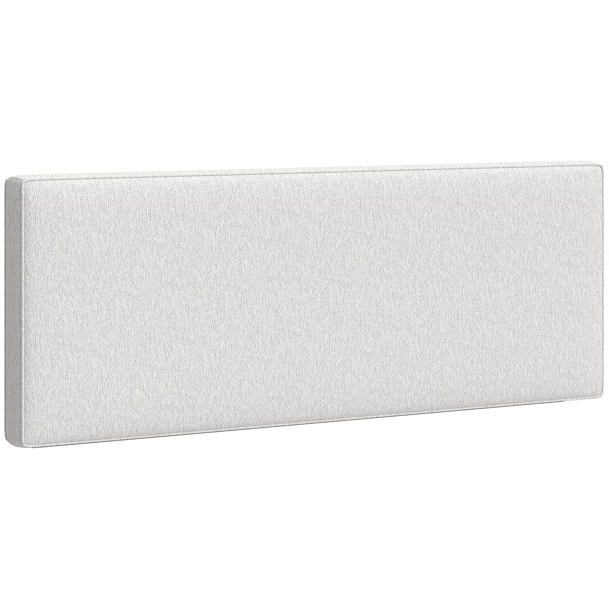 Sieninis galvūgalis lovos apmušalams, 160 x 10 x 60 cm, audinio apmušalas, kreminė balta spalva