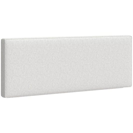 Sieninis galvūgalis lovos apmušalams, 160 x 10 x 60 cm, audinio apmušalas, kreminė balta spalva