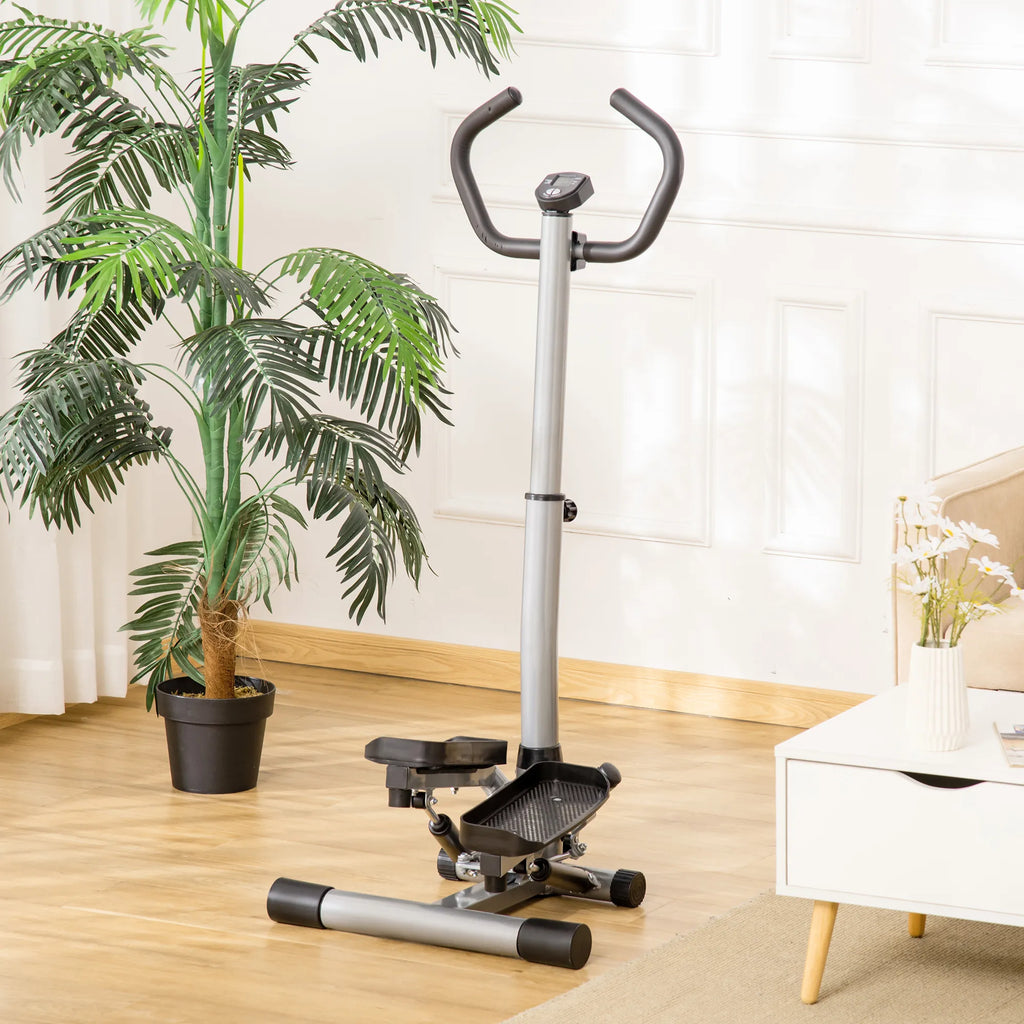 Stepper treniruoklis namams su LCD ekranu, reguliuojamu greičiu, metalo ABS 55 x 53 x 118-128 cm