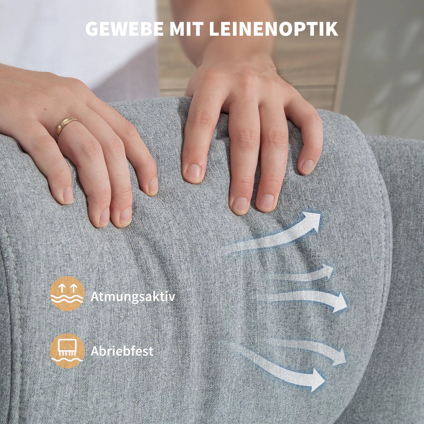 Besisukantis paminkštintas krėslas su pakoja, atlošiamas fotelis su porankiais, skirtas svetainei, miegamajam, pilkos spalvos