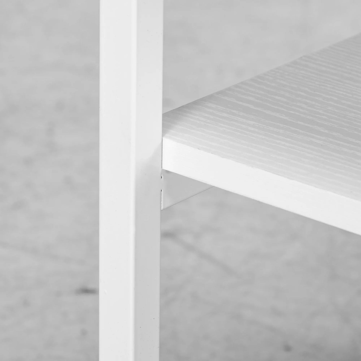 HOMCOM spausdintuvo stalas su ratukais, spausdintuvo stovas su 3 lentynomis, plieninis spausdintuvo laikiklis, 50 x 50 x 52,5 cm