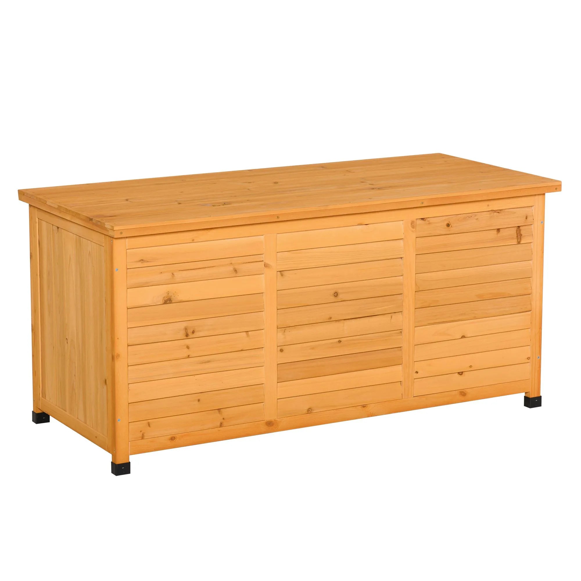 Lauko dėžė pagalvėlėms, sandėliavimo skrynia, atspari oro sąlygoms, medžio masyvo, 127 x 56 x 60 cm, geltona