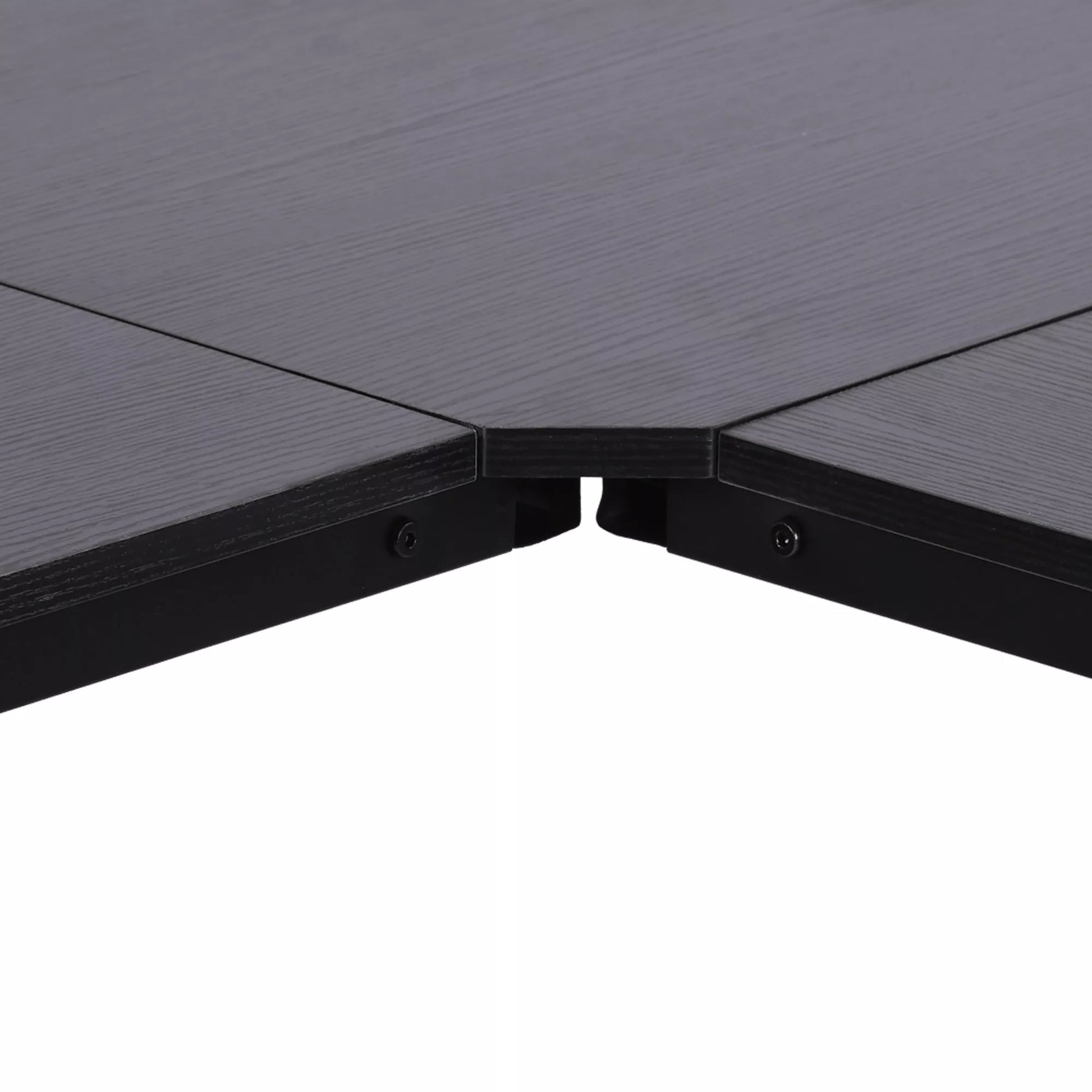 Kompiuterio stalas, rašomasis stalas, L formos kampinis stalas, MDF, juodas, 150 x 150 x 76 cm