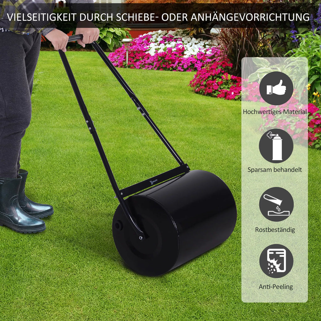 Vejos volelis su U formos rankena, 60 l, juodas, 57 x 40 x 123 cm