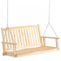 Sodo sūpynės 2 asmenims Sūpynės suoliukas Pakabinamas suoliukas Masyvi mediena Patio terasa Kiemas Gamta 117 x 69 x 60 cm