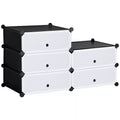 Modulinė batų lentyna 6 poroms, 49 cm x 36,5 cm x 108 cm, Juoda