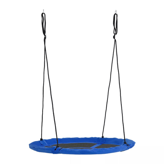 Lizdinė sūpynė, atspari oro sąlygoms, iki 100 kg, reguliuojamo ilgio virvės, Ø 110 cm, Mėlyna