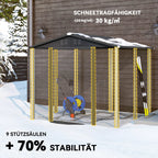 Metalinis sodo namelis, atsparus oro sąlygoms & nerūdyjantis, užrakinamas, 2,40 x 2,06 x 1,98 m, tikas