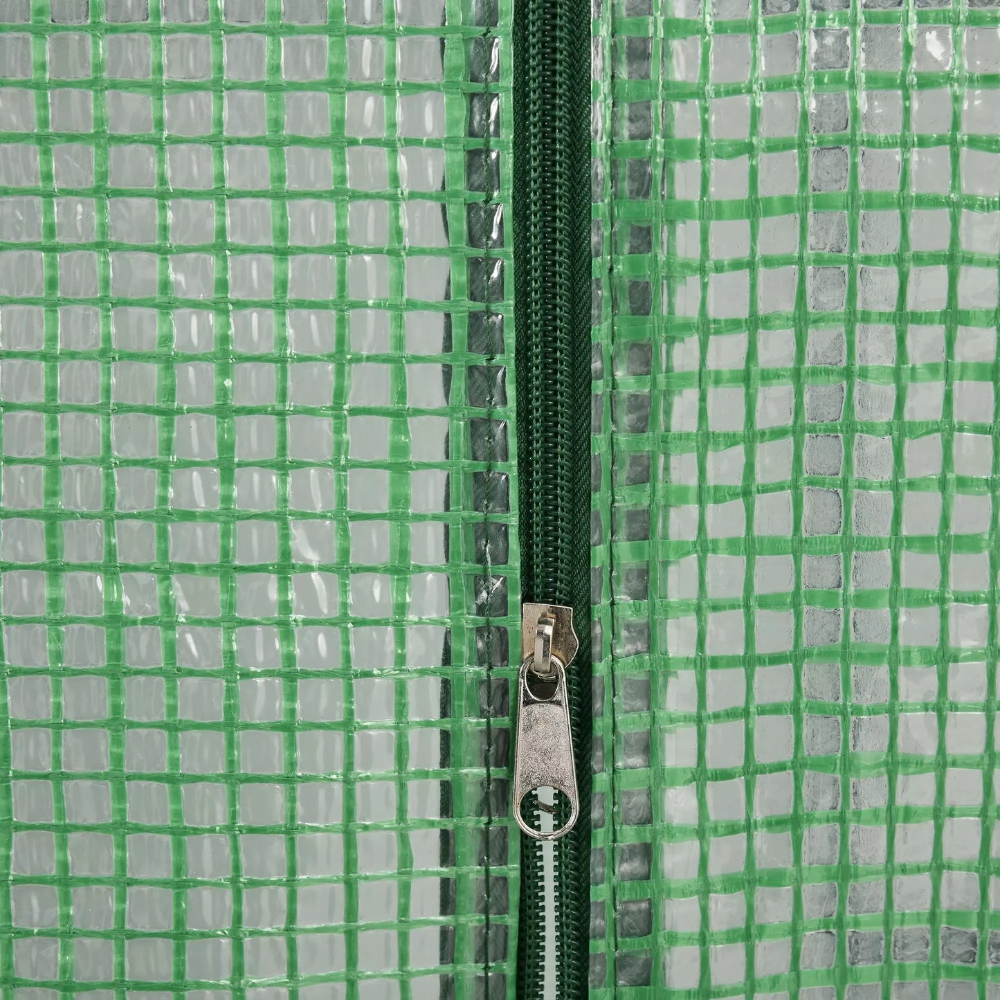 Praeinamas folinis šiltnamis su 8 lentynomis, skirtas pomidorams, su durimis, žalias, plienas, PE plastikas, 143 x 138 x 195 cm