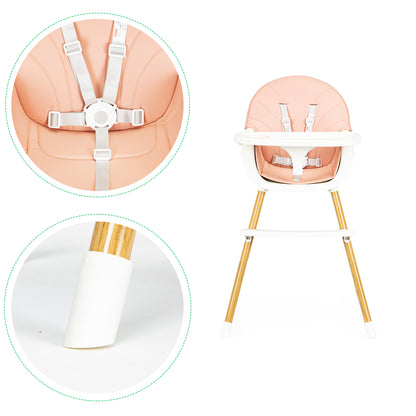 ECOTOYS 2-in-1 reguliuojama vaikiška maitinimo kėdutė (6–36 mėn.)