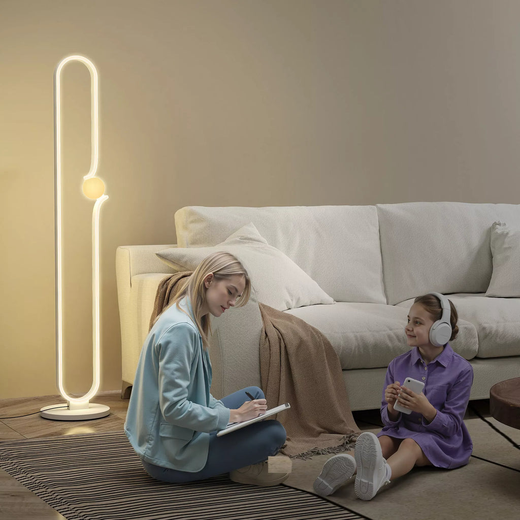 LED grindinis šviestuvas, muzikinių natų dizainas, stiklinis gaubtas, metalas, plastikas, baltas