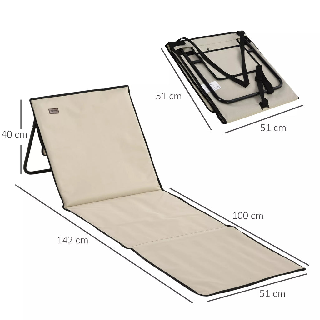 Gulto matmenų schema: išskleistas 142 cm ilgio, atlošo aukštis 40 cm, sulankstytas 51x51 cm
