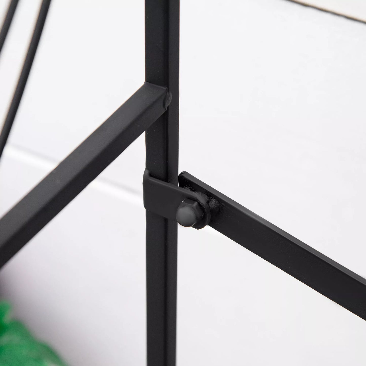 Gėlių stovas Gėlių lentyna, metalinė, 3 pakopų, augalų stovas, gėlių laipteliai, vidaus ir lauko, sodui, balkonui, juoda, 95 x 63 x 72 cm