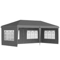 Greitai surenkama pavėsinė, sulankstomas renginių paviljonas, poliesteris ir plienas, 3x6 m, pilka