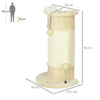 Kreminės draskyklės matmenų schema: aukštis 58 cm