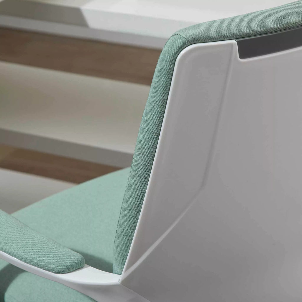 Biuro kėdė Rašomojo stalo kėdė Namų biuro kėdė su svyravimo funkcija aukščio reguliavimo atlošas storai paminkštintas ergonomiškas 360° pasukami ratukai Poliesteris Nailonas PP Žalia+Balta 62x69x92-100 cm