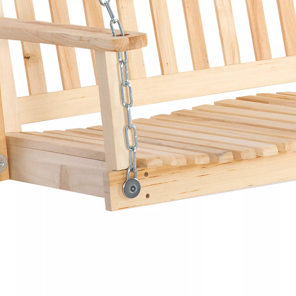 Sodo sūpynės 2 asmenims Sūpynės suoliukas Pakabinamas suoliukas Masyvi mediena Patio terasa Kiemas Gamta 117 x 69 x 60 cm