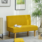 Dvivietė sofa, 110 cm, geltona