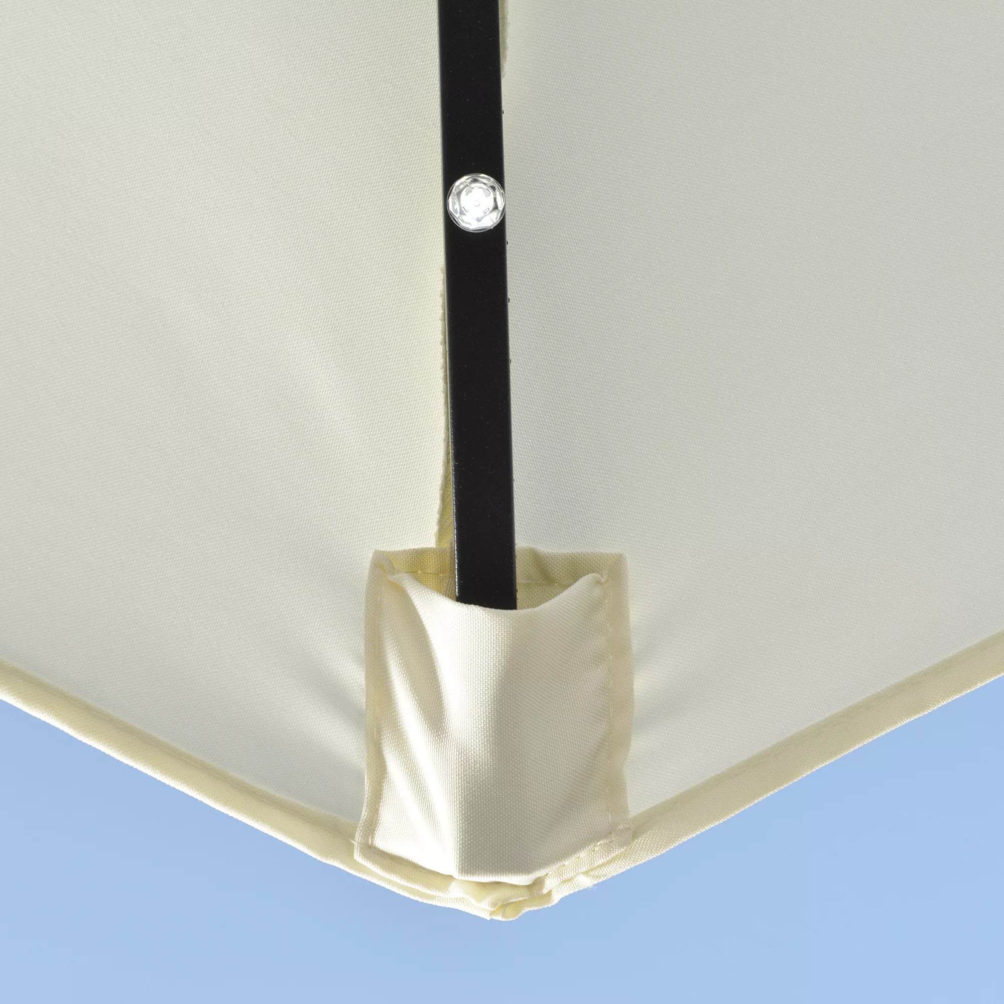 Skėčio viršaus su LED detalė