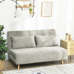 Pilka sofa-lova kambaryje