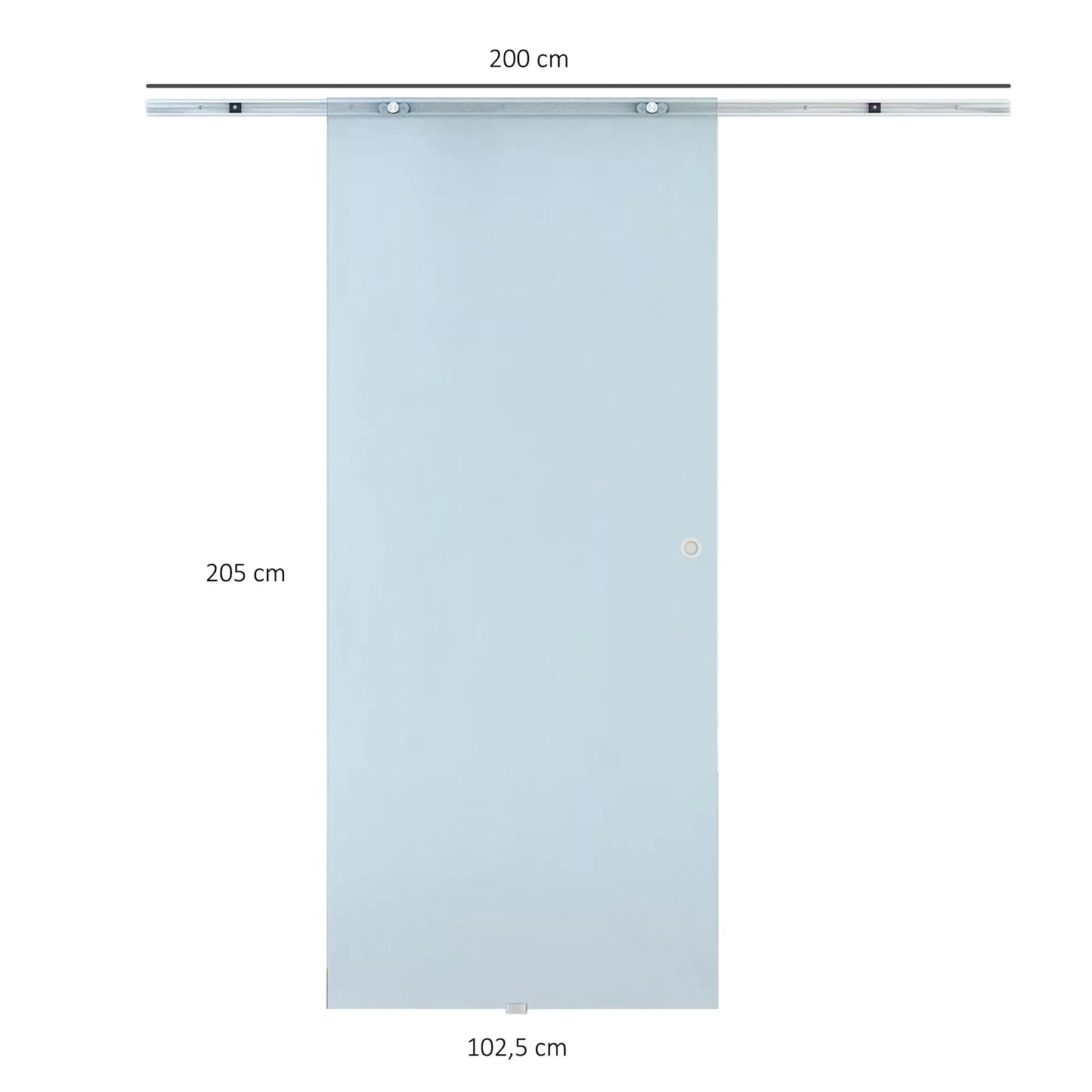 Stiklinės stumdomos durys, vidaus durys su matintu stiklu, 1025 x 2050 mm