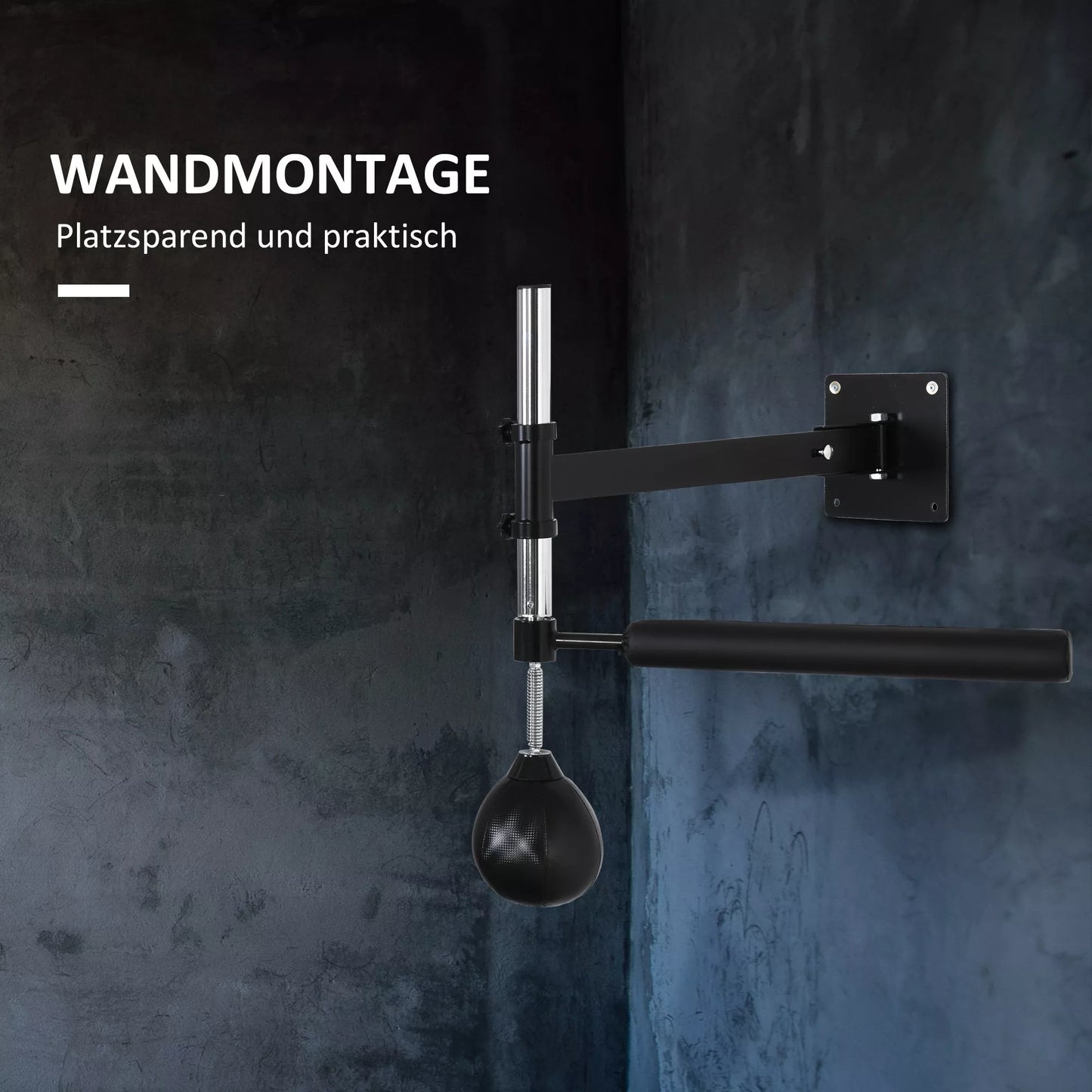 Bokso stendas, su greičio kamuoliu, pasukama refleksine lazdele, reguliuojamo aukščio, sulankstomas, plienas, 79 x 72 x 20 cm