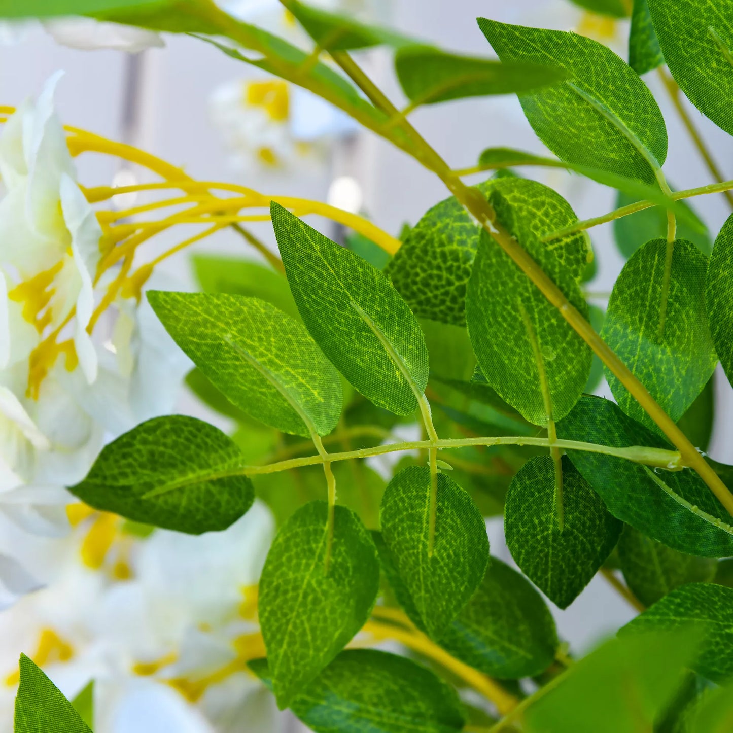 Didelės dirbtinės glicinijos, 165cm, dirbtinis augalas. Plastikiniai dirbtiniai augalai, dirbtinės gėlės vazone. Netikras augalas, kaip tikras, skirtas biurui, svetainei, miegamajam. Moderni dekoracija, dovana.