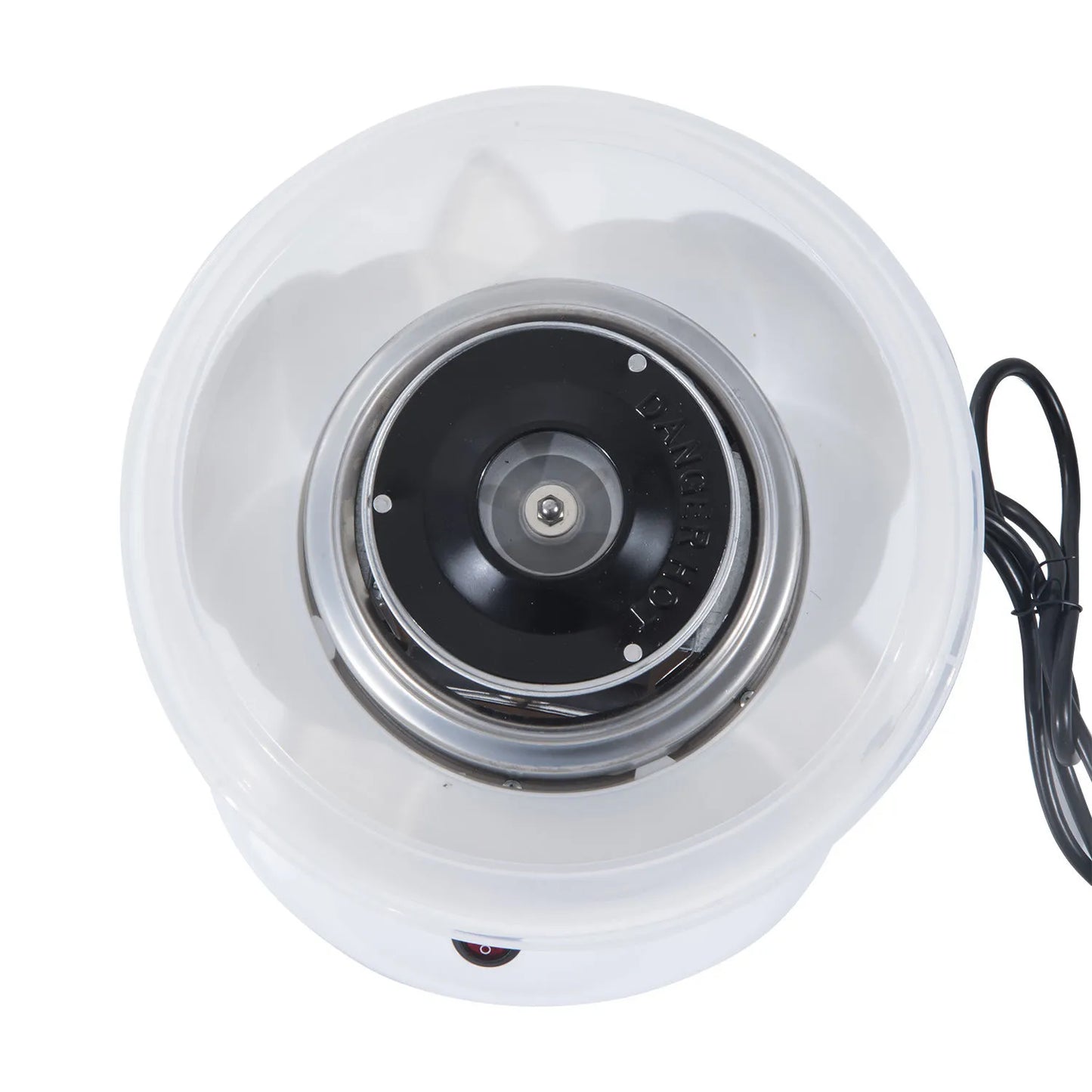 Cukraus vatos aparatas namams Cotton Candy Machine Cukraus vatos aparatas su lazdelėmis ir matavimo šaukštu Aukštis 18 cm 550 W Vaikų šventėms, gimtadieniams, vakarėliams Balta