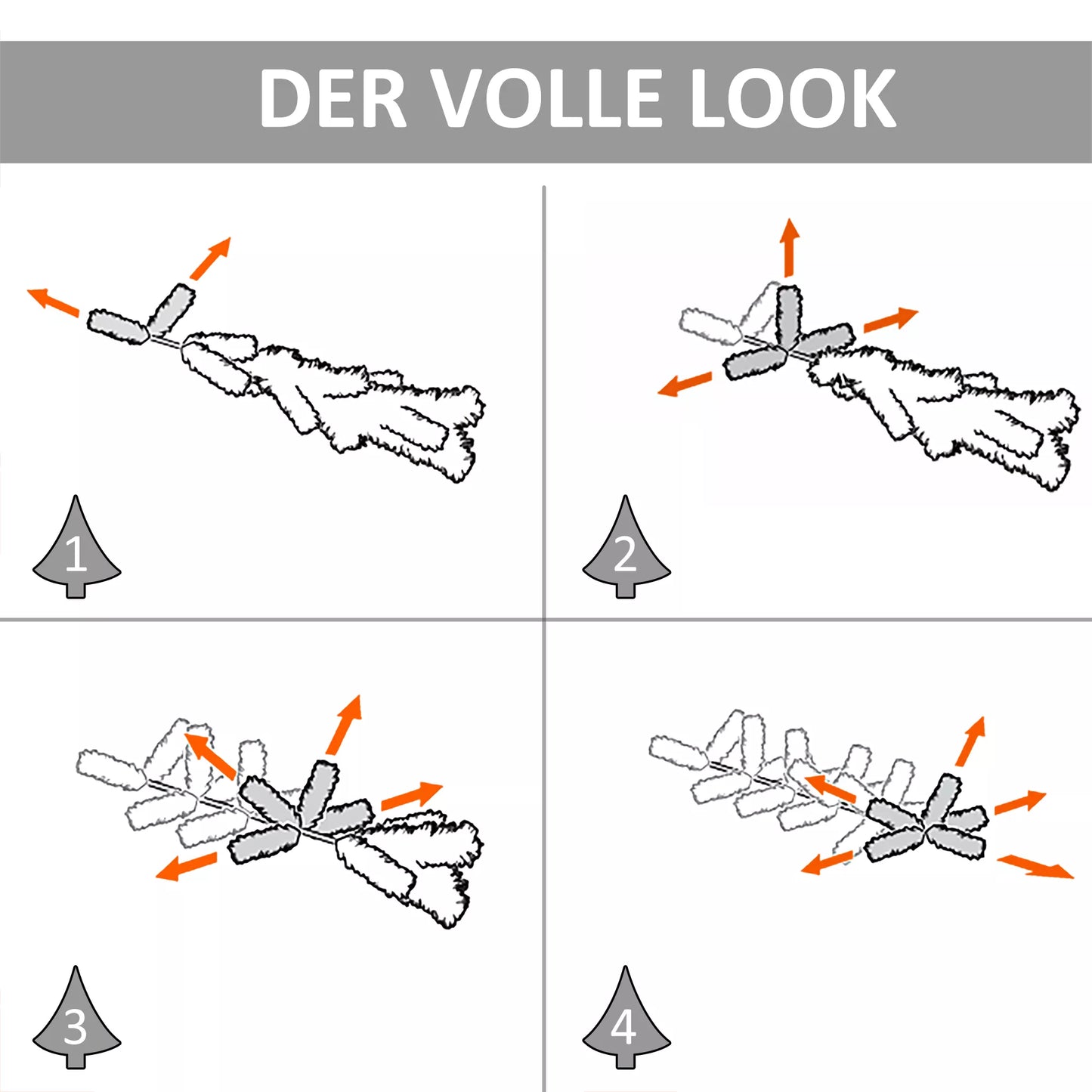 2 vnt. rinkinys Kalėdinių eglučių, dirbtinė mini kalėdinė eglutė su LED lemputėmis, plastikas, metalas, Ø33 x 75 cm, žalia