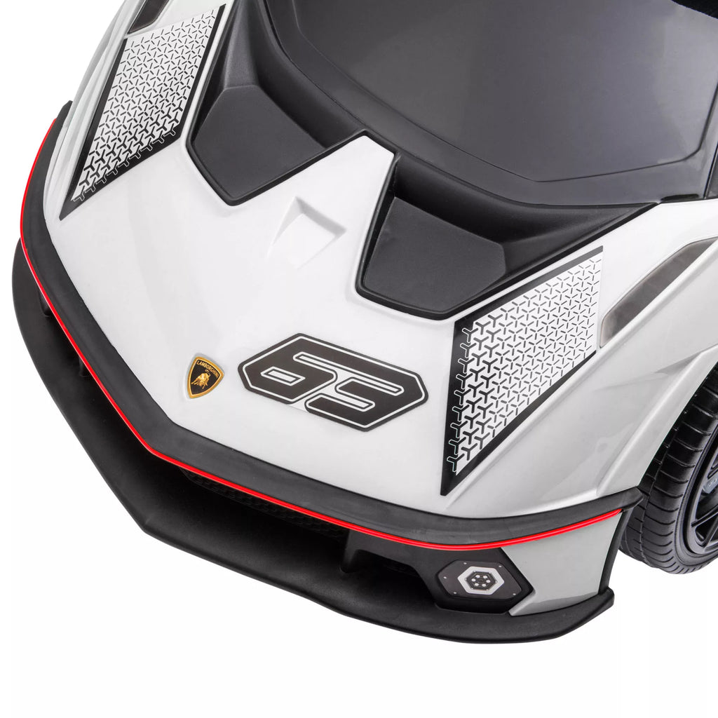 Vaikiškas paspiriamasis automobilis su Lamborghini licencija, su garso efektais, apsauga nuo apvirtimo, 67 cm x 28 x 38 cm