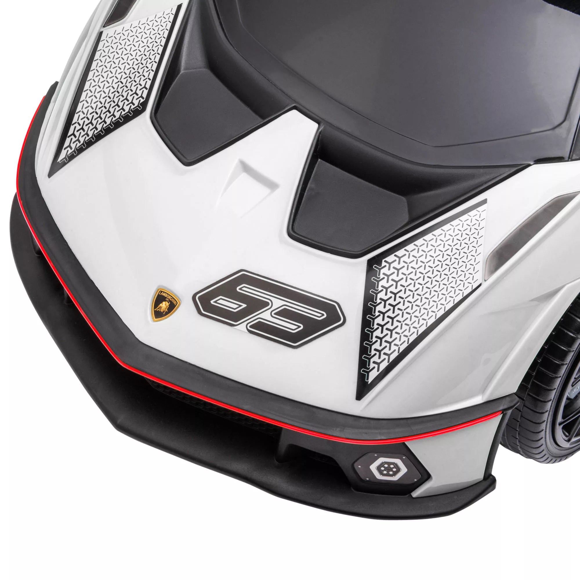 Vaikiškas paspiriamasis automobilis su Lamborghini licencija, su garso efektais, apsauga nuo apvirtimo, 67 cm x 28 x 38 cm