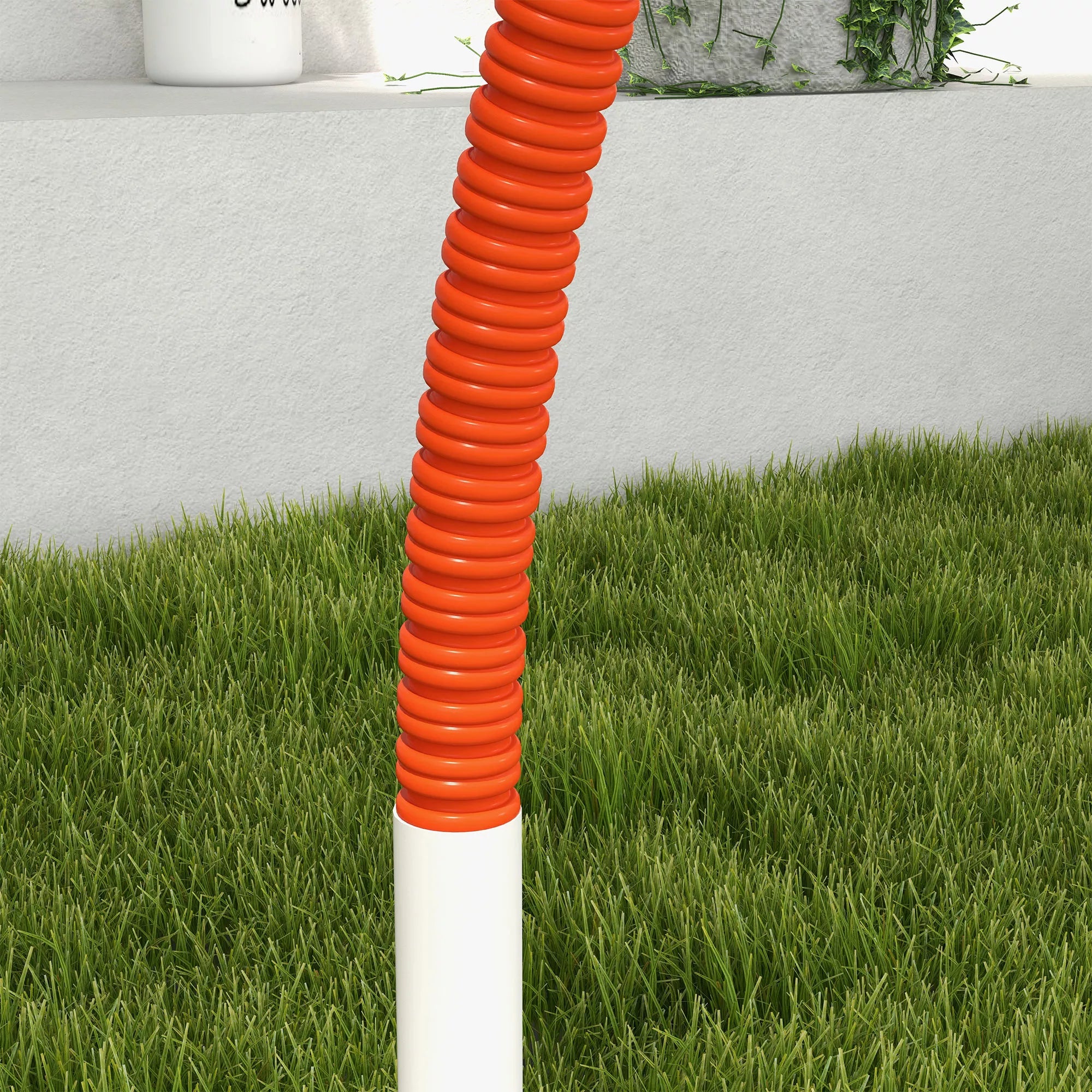 Agility rinkinys šunims, 4 dalių, su krepšiu, 89x69x99 cm, baltas–oranžinis