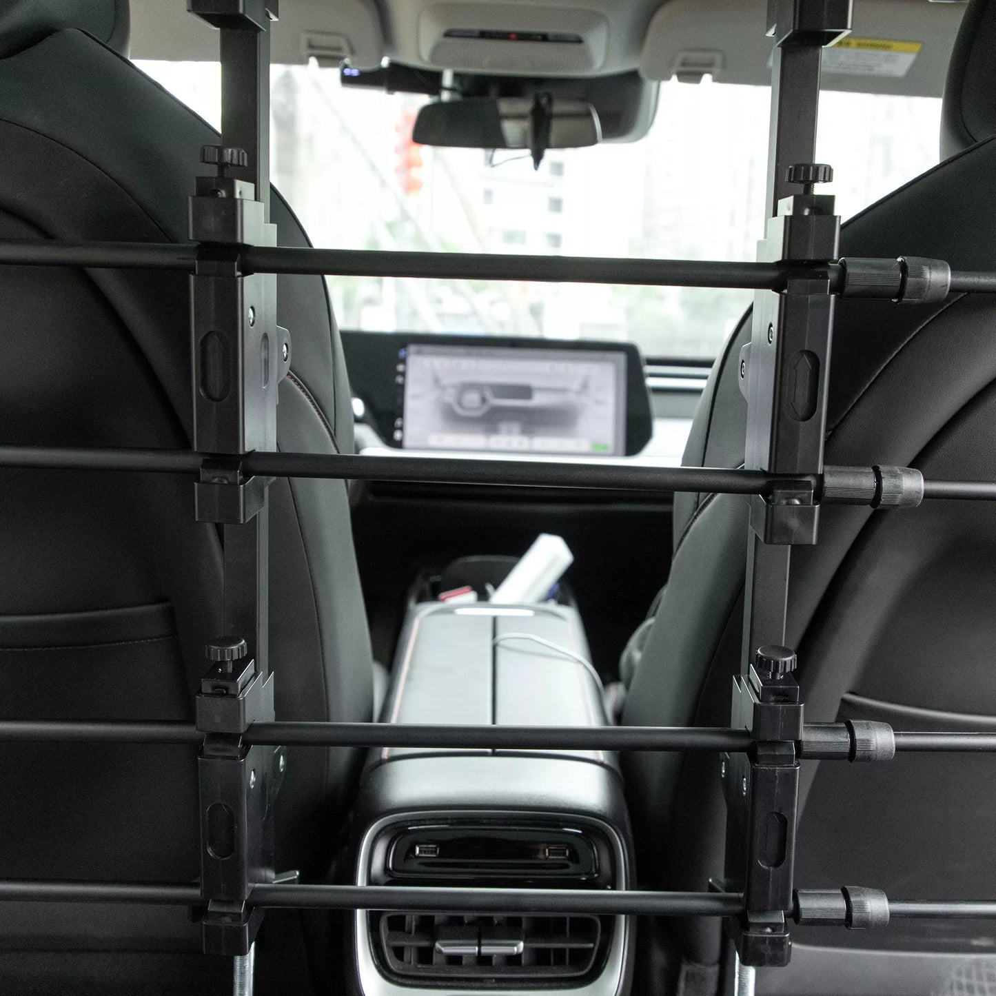 Šunų grotelės automobilio bagažinei, lengvai montuojamos, tvirtos ir formos stabilumo, plieninės, 150 x 9 x 124 cm