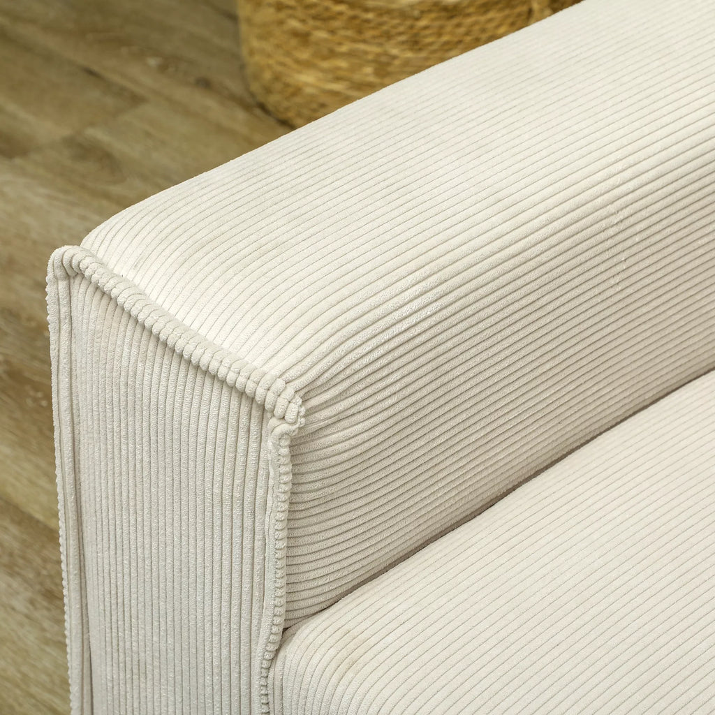 Modernus 3-vietis sofos, minkšta sofa su atlošimo pagalvėlėmis, minkšta sofa, skirta svetainei, miegamajam, namų biurui, kreminės baltos spalvos.