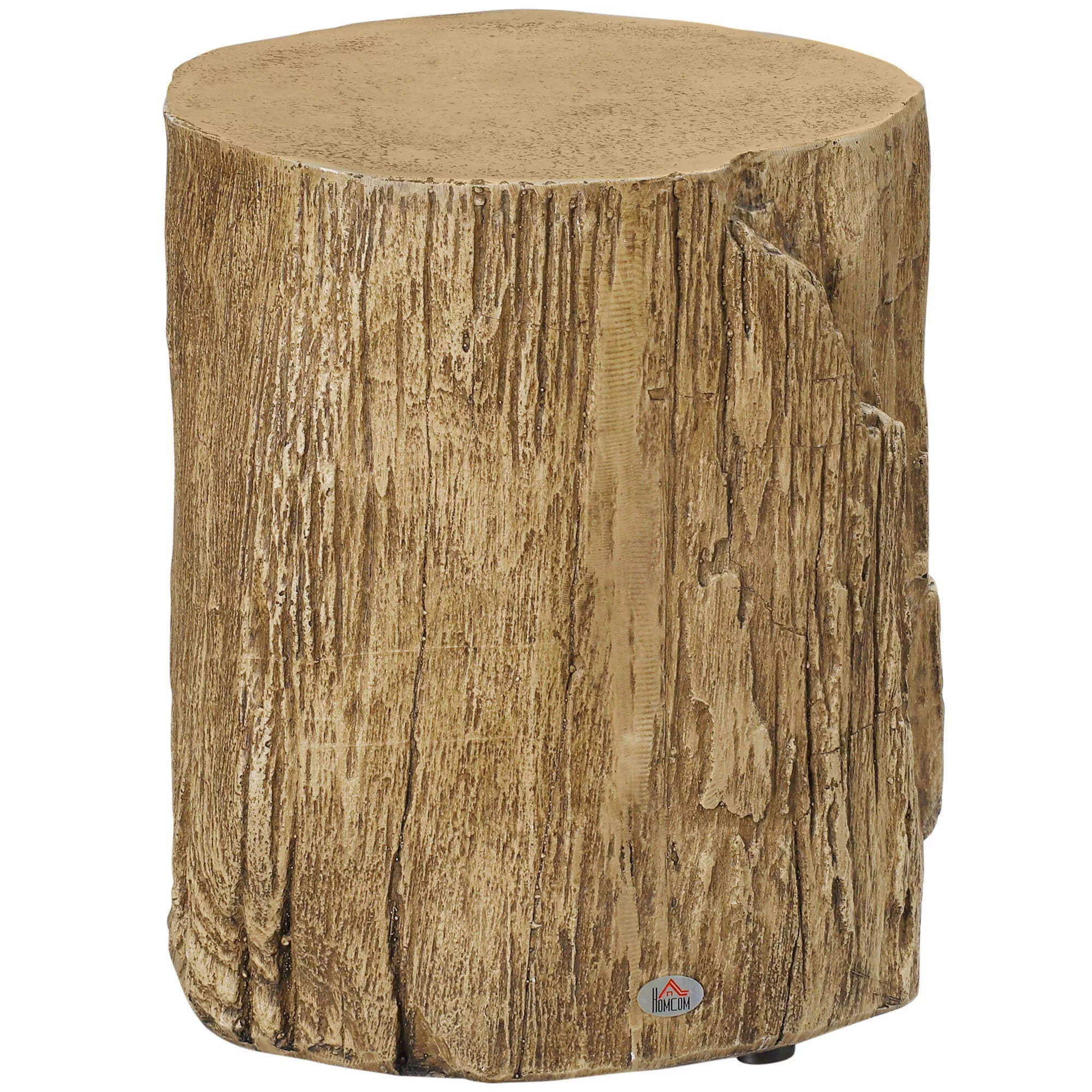 Staliukas medžio kamieno formos su reguliuojamais kojelėmis 37 cm x 37 cm x 43 cm Betono rudos spalvos