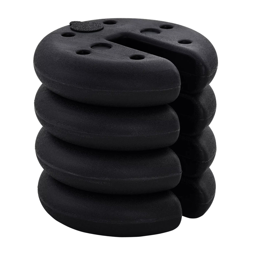 Paviljono stovas, 4 vnt. Svoris Šventinis palapinės paviljono svoris, užpildomas iki 5 kg Svoriai paviljonui Paviljonų svoriai Ø25 x 6 cm Juodi