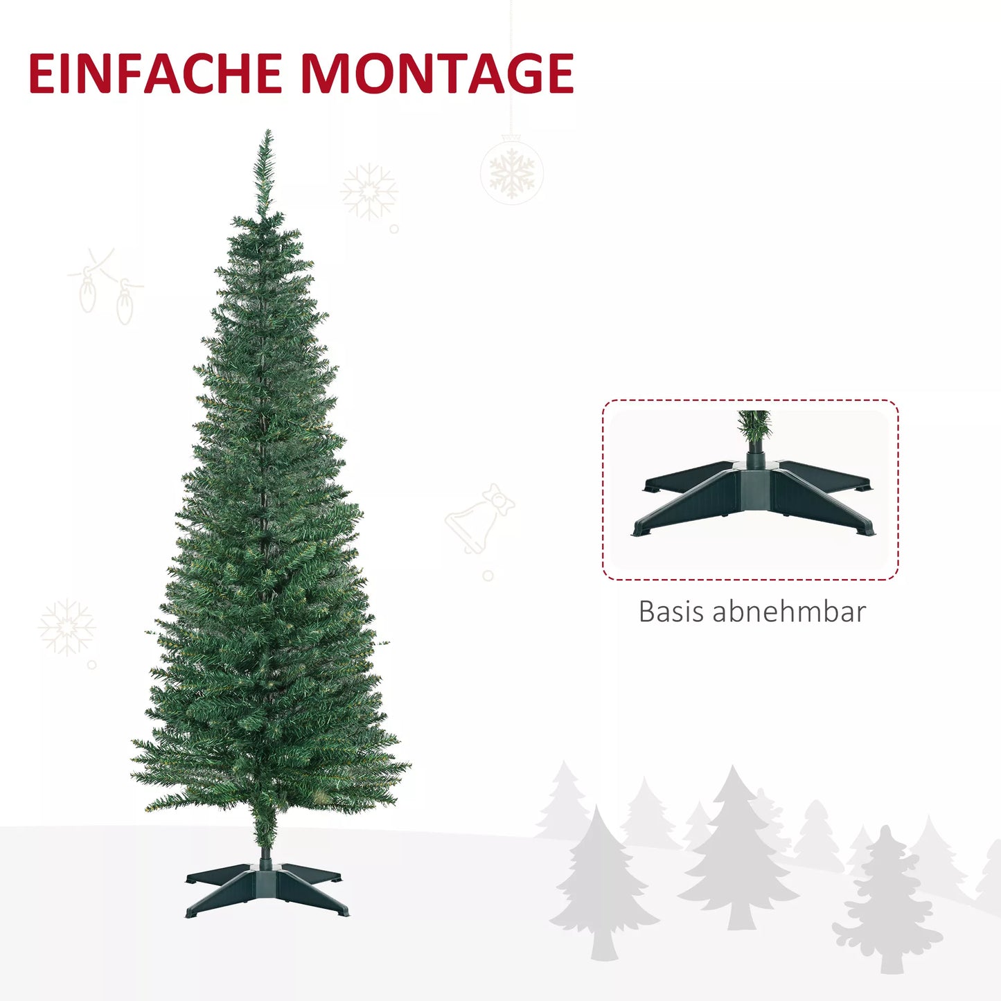 Dirbtinė Kalėdų eglutė, žalia, 1,5 m, su stoveliu ir Kalėdų žvaigžde