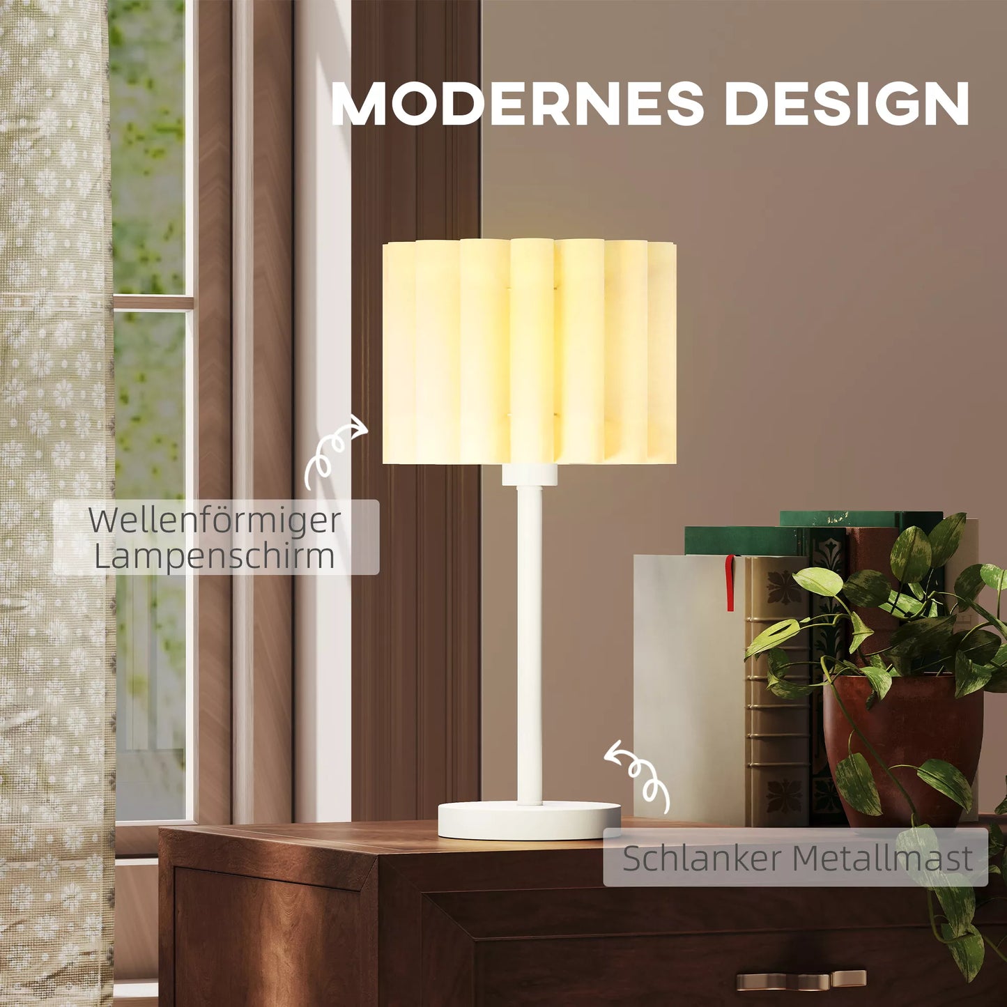 Stalinė lempa retro stiliumi, naktinė lempa, plastikiniu gaubtu, mygtukiniu jungikliu, balta